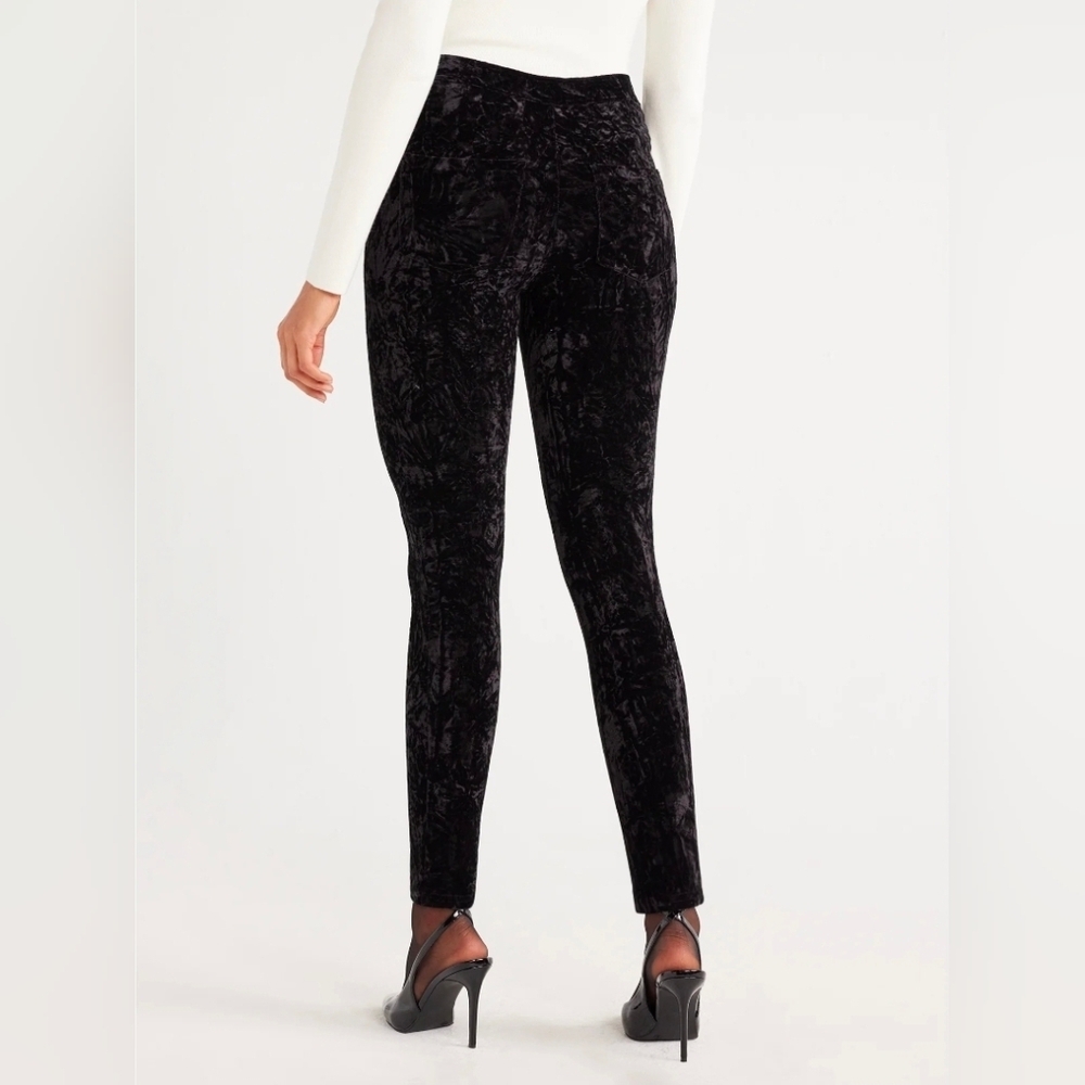 Elegant Black Velvet Women's Pants - Picture 2 of 7
